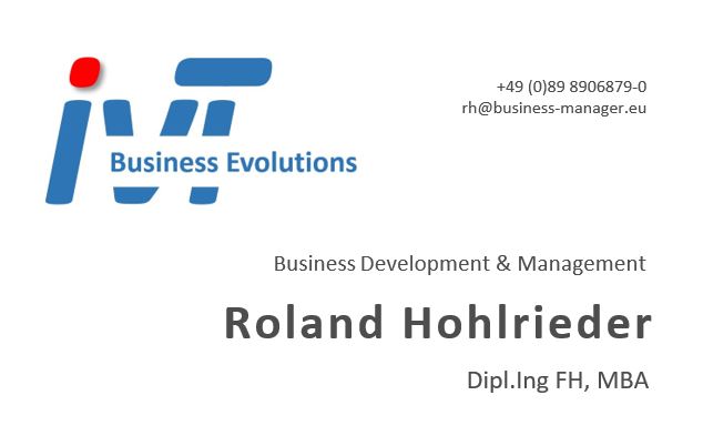 IVT Business Development Roland Hohlrieder Visitenkarte